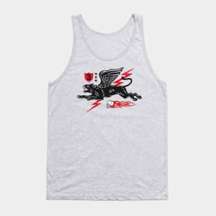 Retro Racing Flying Panther & Flaming Skull // Vintage Racing Motorsports Insignia Tank Top